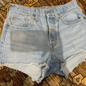 Levi's Light Blue Jean Shorts